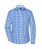 Dames Ladies' Checked Blouse Royal/wit 8053