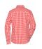 Ladies Ladies' Checked Blouse Dark-orange/white 8053