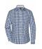 Dames Ladies' Checked Blouse Navy/wit 8053