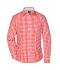 Damen Ladies' Checked Blouse Dark-orange/white 8053