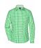 Damen Ladies' Checked Blouse Green/white 8053