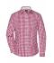 Damen Ladies' Checked Blouse Bordeaux/white 8053