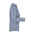 Dames Ladies' Checked Blouse Navy/wit 8053