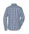 Dames Ladies' Checked Blouse Navy/wit 8053