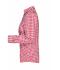 Dames Ladies' Checked Blouse Rood/wit 8053