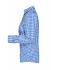 Dames Ladies' Checked Blouse Royal/wit 8053
