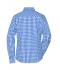 Dames Ladies' Checked Blouse Royal/wit 8053
