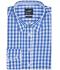 Dames Ladies' Checked Blouse Royal/wit 8053