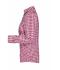 Dames Ladies' Checked Blouse Bordeaux/wit 8053