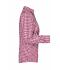 Dames Ladies' Checked Blouse Bordeaux/wit 8053