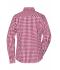 Dames Ladies' Checked Blouse Bordeaux/wit 8053