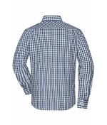 Herren Men's Checked Shirt Navy/white 8054