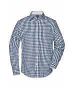 Herren Men's Checked Shirt Navy/white 8054
