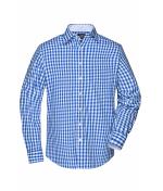 Herren Men's Checked Shirt Royal/white 8054