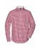 Men Men's Checked Shirt Bordeaux/white 8054