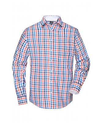 Blue and orange mens shirt Clearance