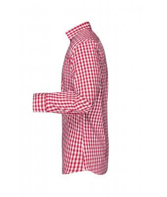 Heren Men's Checked Shirt Rood/wit 8054