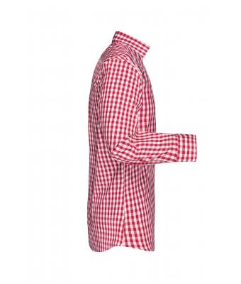 Heren Men's Checked Shirt Rood/wit 8054