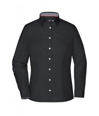 Ladies Ladies' Plain Shirt Black/black-white 8055
