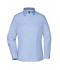 Damen Ladies' Plain Shirt Light-blue/navy-white 8055