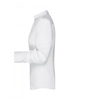 Damen Ladies' Plain Shirt White/red-white 8055