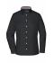 Ladies Ladies' Plain Shirt Black/black-white 8055