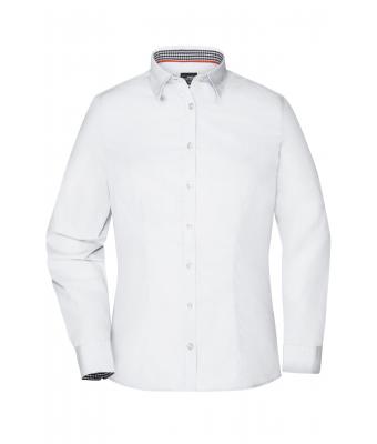 Ladies Ladies' Plain Shirt White/black-white 8055