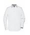 Heren Men's Plain Shirt Wit/zwart-wit 8056