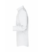 Heren Men's Plain Shirt Wit/royal-wit 8056