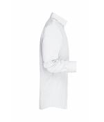 Heren Men's Plain Shirt Wit/royal-wit 8056