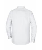 Heren Men's Plain Shirt Wit/royal-wit 8056