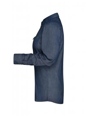 Ladies Ladies' Denim Blouse Dark-denim 8158