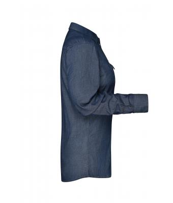 Ladies Ladies' Denim Blouse Dark-denim 8158