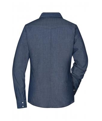 Ladies Ladies' Denim Blouse Dark-denim 8158