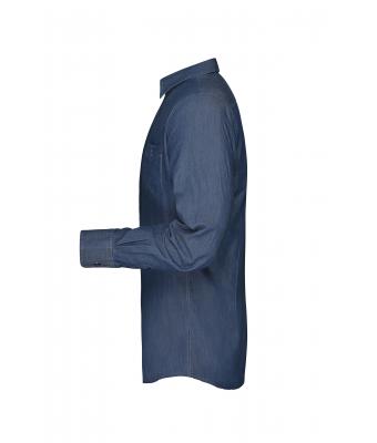 Herren Men's Denim Shirt Dark-denim 8159