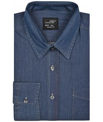 Herren Men's Denim Shirt Dark-denim 8159