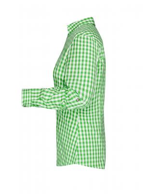 Ladies Ladies' Traditional Shirt Green/white 8306