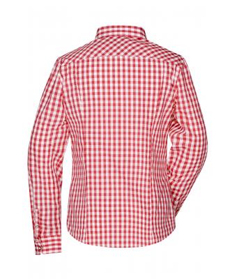 Ladies Ladies' Traditional Shirt Red/white 8306