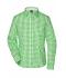 Dames Ladies' Traditional Shirt Groen/wit 8306