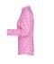 Dames Ladies' Traditional Shirt Paars/wit 8306