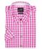 Dames Ladies' Traditional Shirt Paars/wit 8306