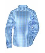 Dames Ladies' Traditional Shirt Royal/wit 8306