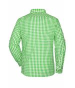 Homme Chemise traditionnelle Vert/blanc 8307