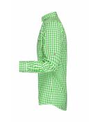 Herren Men's Traditional Shirt Green/white 8307