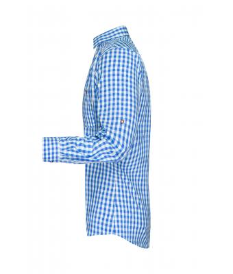 Herren Men's Traditional Shirt Royal/white 8307