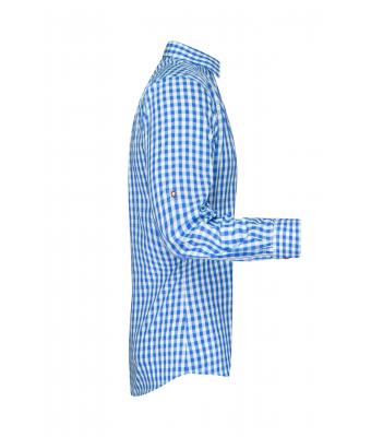 Herren Men's Traditional Shirt Royal/white 8307