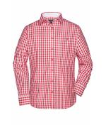 Heren Men's Traditional Shirt Rood/wit 8307