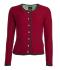 Damen Ladies' Traditional Knitted Jacket Red/anthracite-melange/green 8486