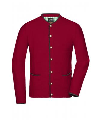 Homme Veste tricotée homme Rouge/anthracite-mélange/vert 8487