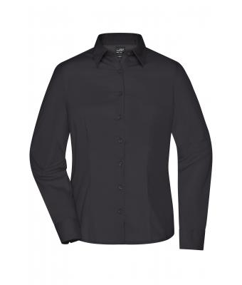 Dames Ladies' Business Shirt Long-Sleeved Zwart 8388
